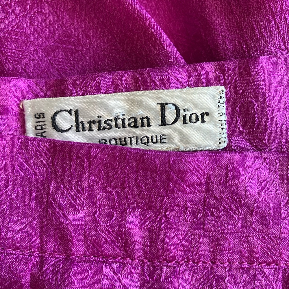 Vintage Christian Dior Boutique 100% Silk Midi Skirt